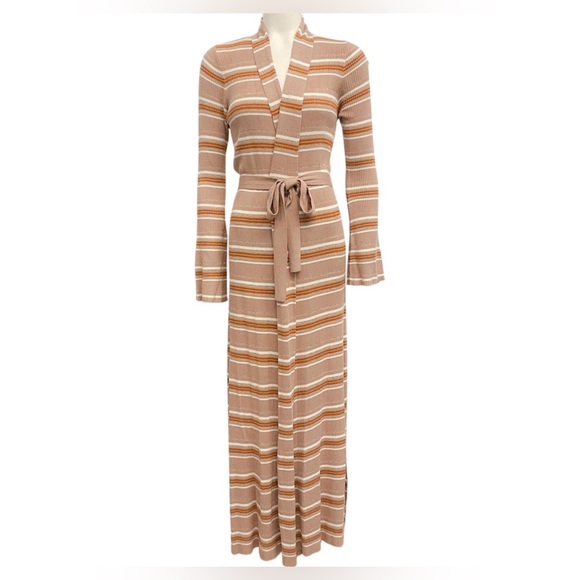 L’AGENCE METALLIC STRIPPED DUSTER CARDIGAN     NWOT - Picture 2 of 10